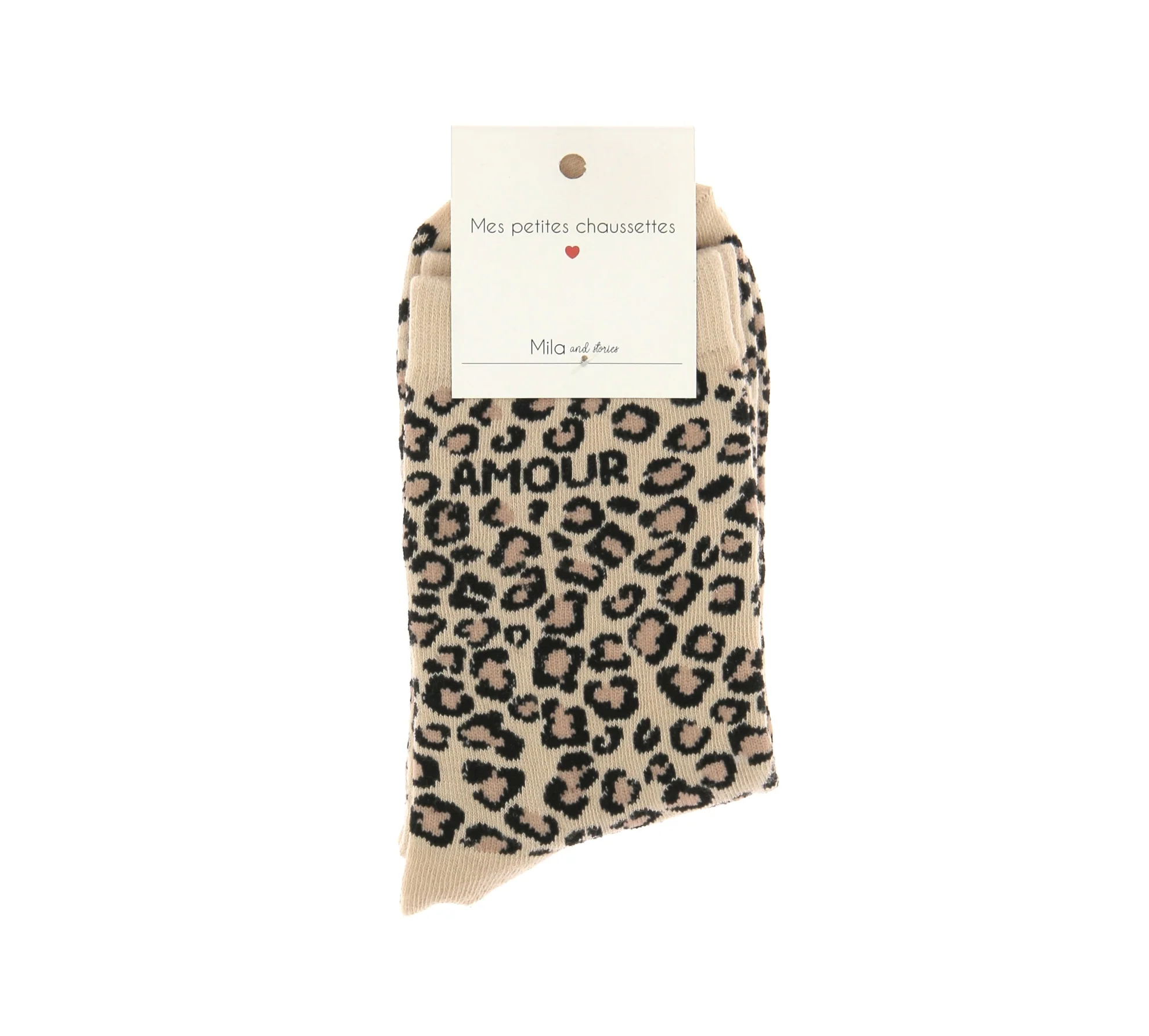 Chaussettes AMOUR LEOPARD - 1 paire - Image 2