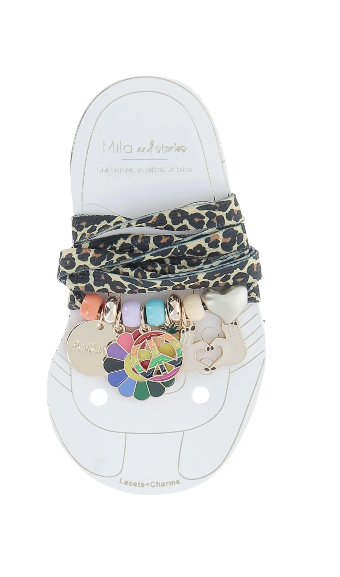 Lacet Charms - motif Léopard