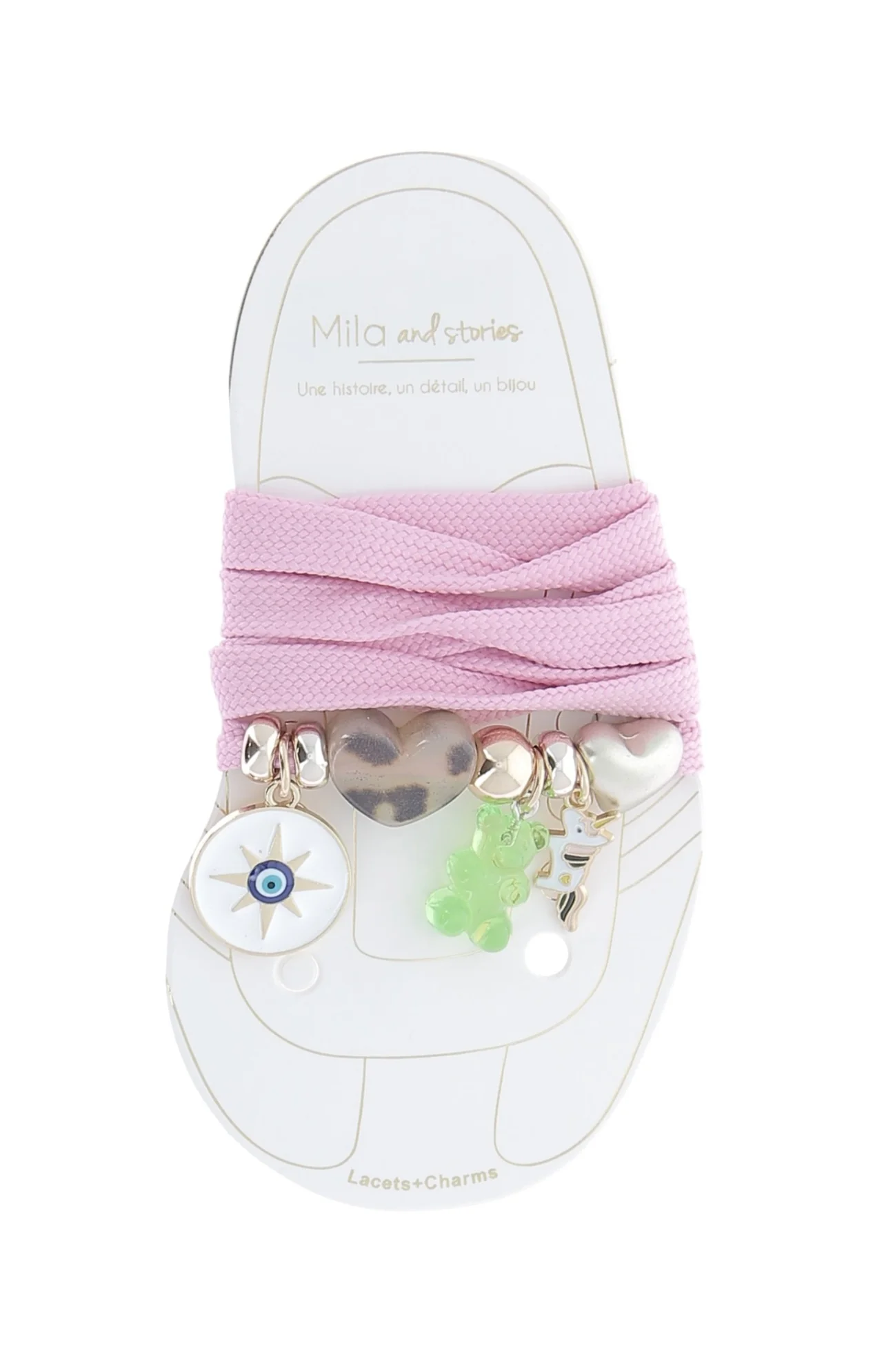 Lacet Charms - Rose Licorne